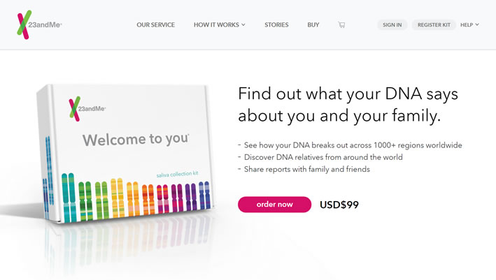DNA基因檢測和分析：23andMe 美國購物網站 MeetKK-MeetKK