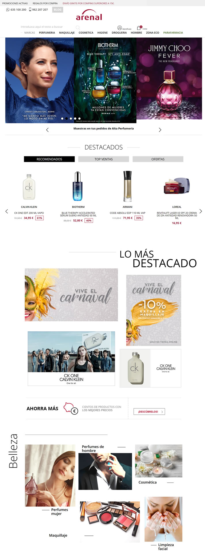 西班牙香水和化妝品購物網站：Arenal Perfumerías 西班牙購物網站 MeetKK-MeetKK