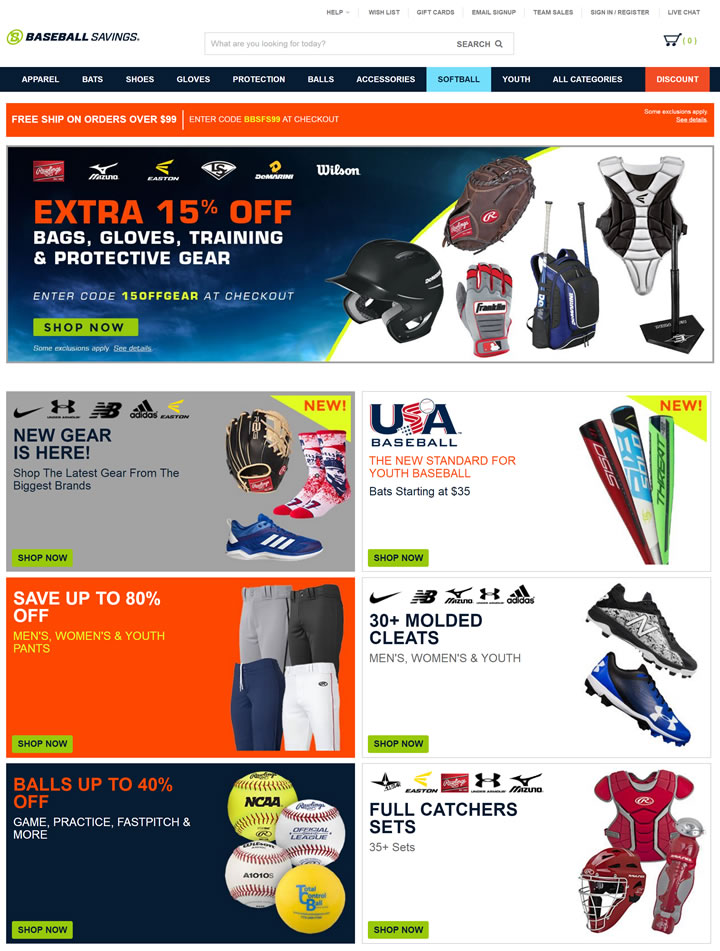 美國棒球裝備和用品商店：Baseball Savings 美國購物網站 MeetKK