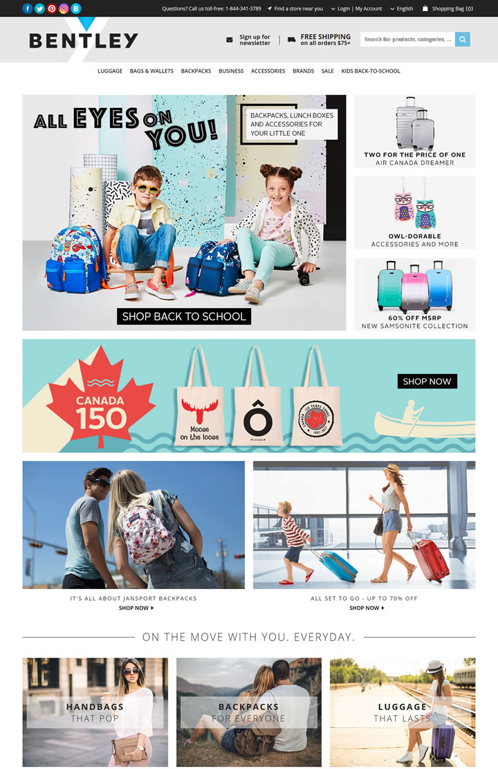 加拿大最大的箱包及旅遊配件零售商：Bentley Leathers 加拿大購物網站 MeetKK-MeetKK