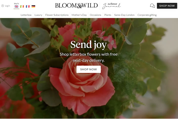 图片[1]-英國信箱在線鮮花速遞公司：Bloom & Wild 英國購物網站 MeetKK-MeetKK