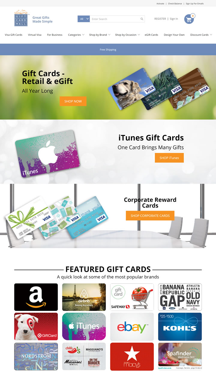 美國禮品卡商城： Gift Card Mall 美國購物網站 MeetKK-MeetKK