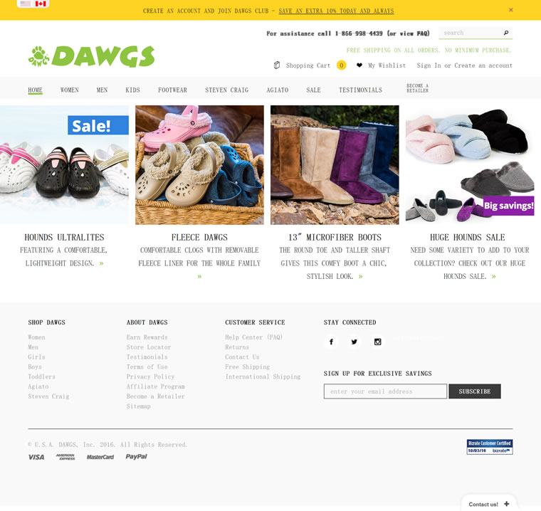 DAWGS鞋官方網站：鞋，涼鞋，靴子 美國購物網站 MeetKK-MeetKK