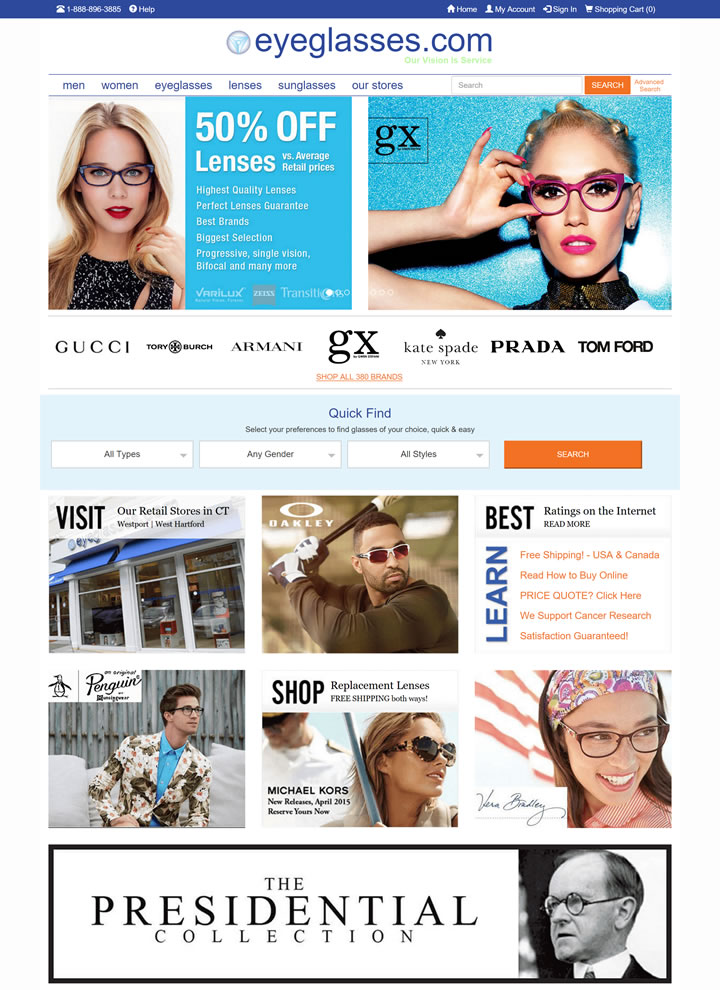 美國在線眼鏡商城：Eyeglasses.com 美國購物網站 MeetKK-MeetKK