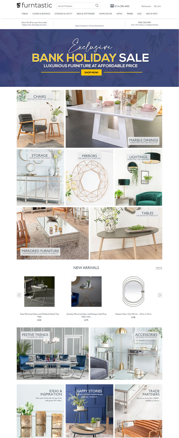 英國現代、當代和設計師傢具店：Furntastic 英國購物網站 MeetKK-MeetKK