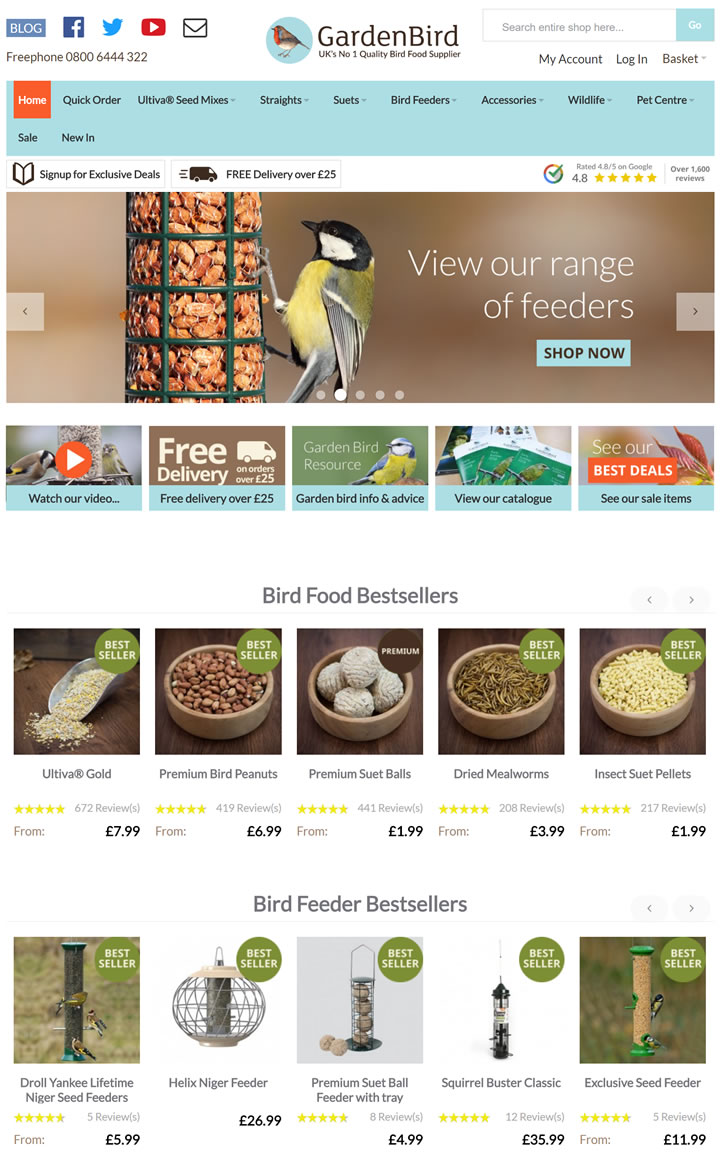 英國領先的野生鳥類食品供應商：GardenBird 英國購物網站 MeetKK-MeetKK