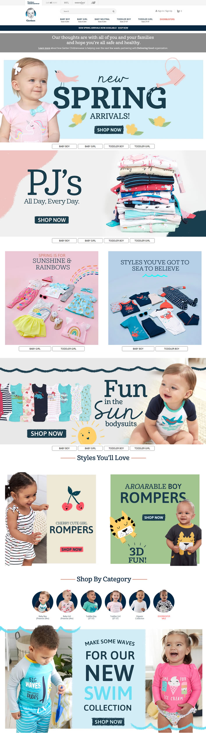 美國嬰兒服裝購物網站：Gerber Childrenswear 美國購物網站 MeetKK-MeetKK
