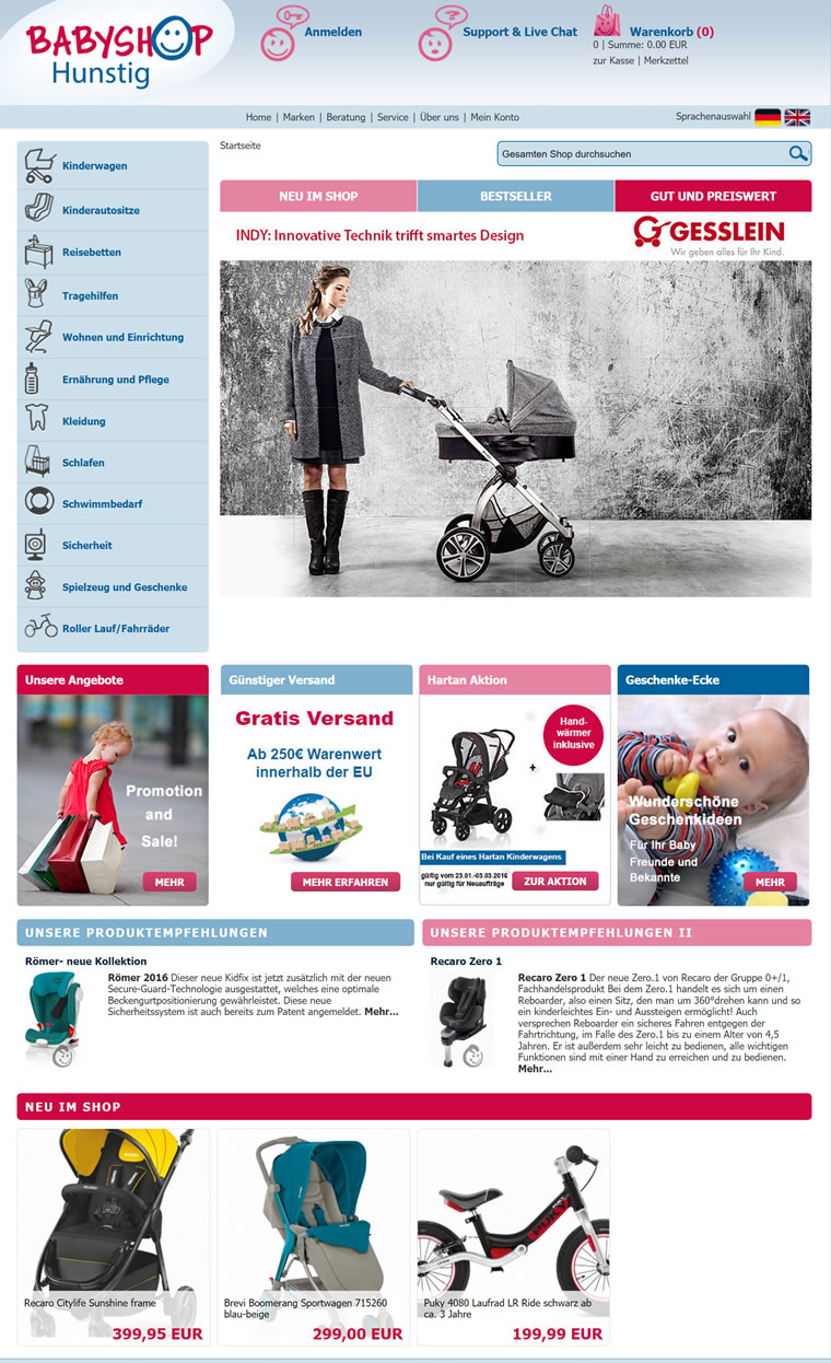 德國嬰兒推車和兒童安全座椅商店：BABYSHOP 德國購物網站 MeetKK-MeetKK