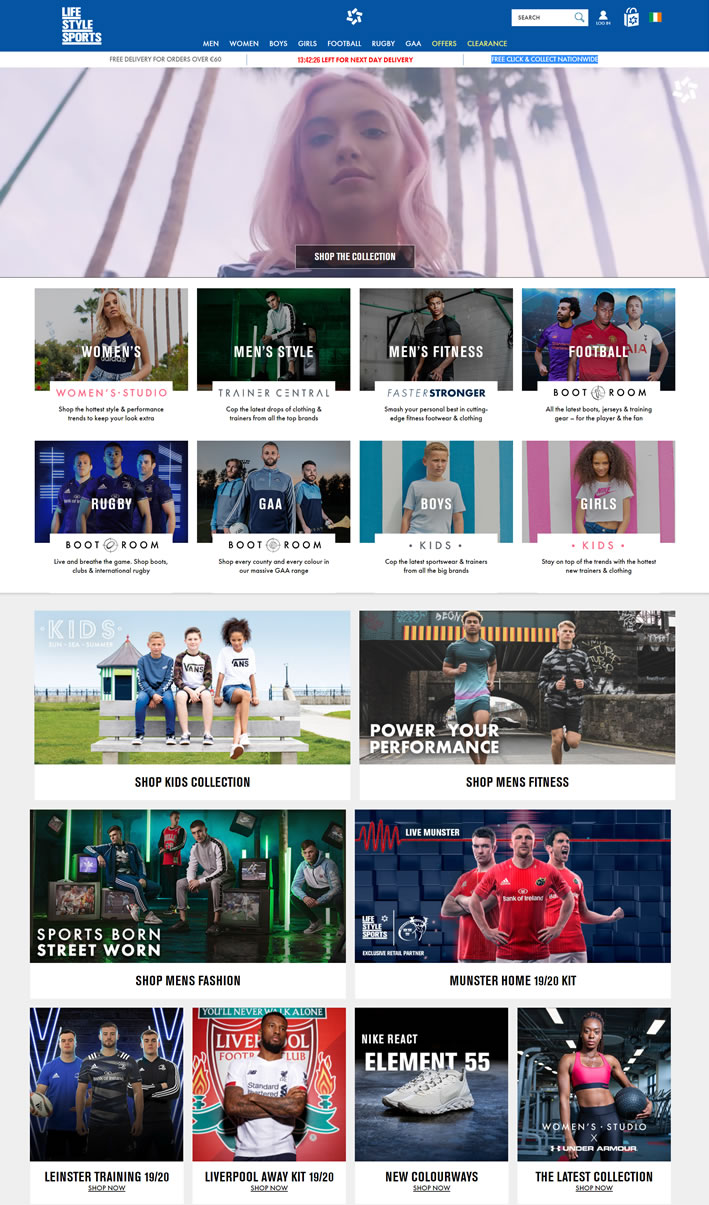 愛爾蘭最大的體育零售商：Life Style Sports 愛爾蘭購物網站 MeetKK-MeetKK