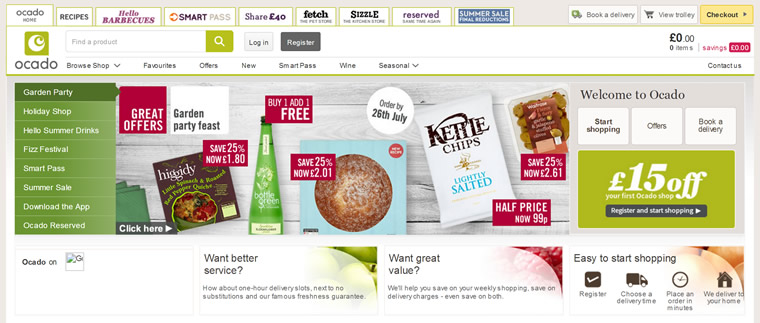 英國網上超市：Ocado 英國購物網站 MeetKK-MeetKK