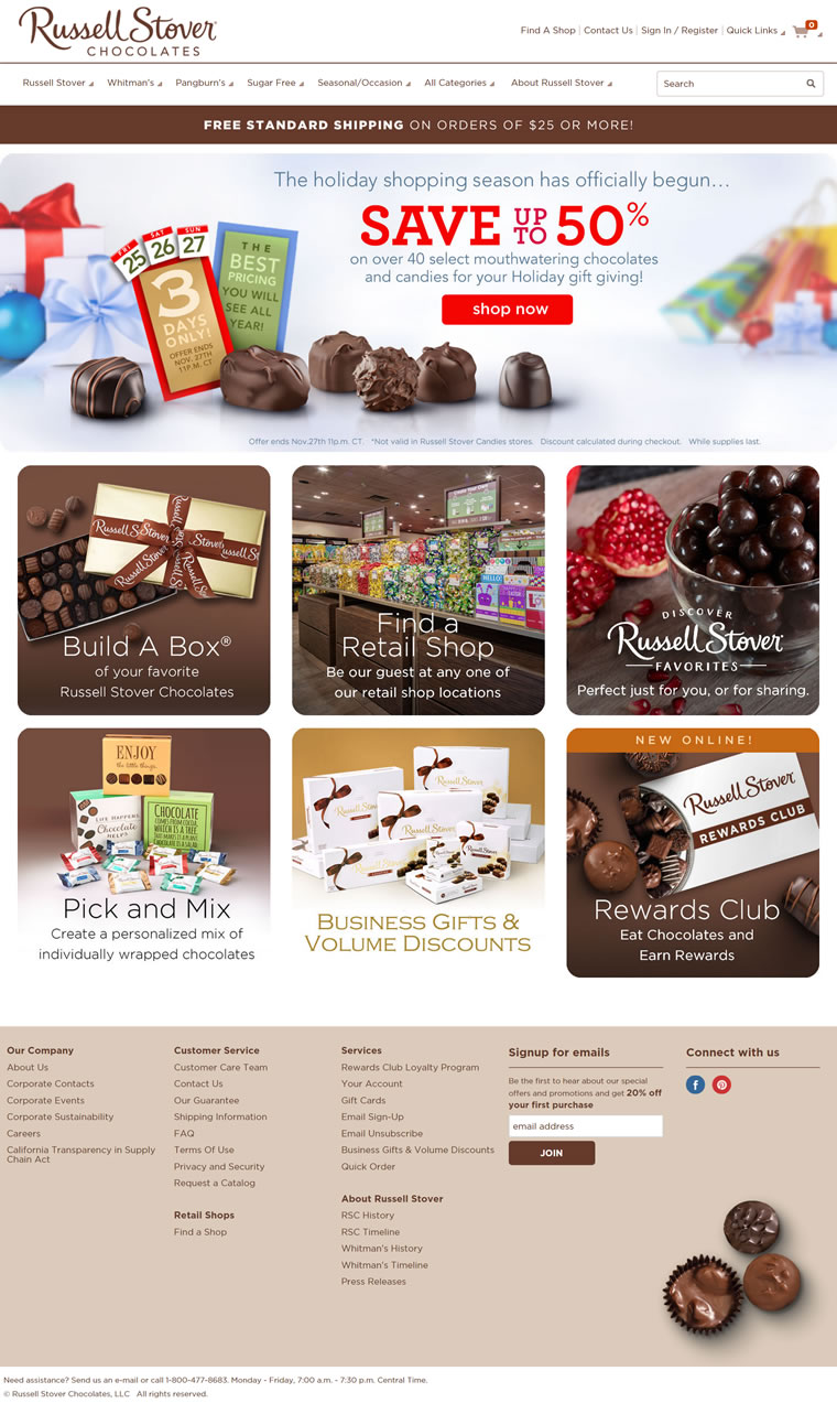 Russell Stover巧克力官方網站：美國領先的精美巧克力制造商 美國購物網站 MeetKK-MeetKK