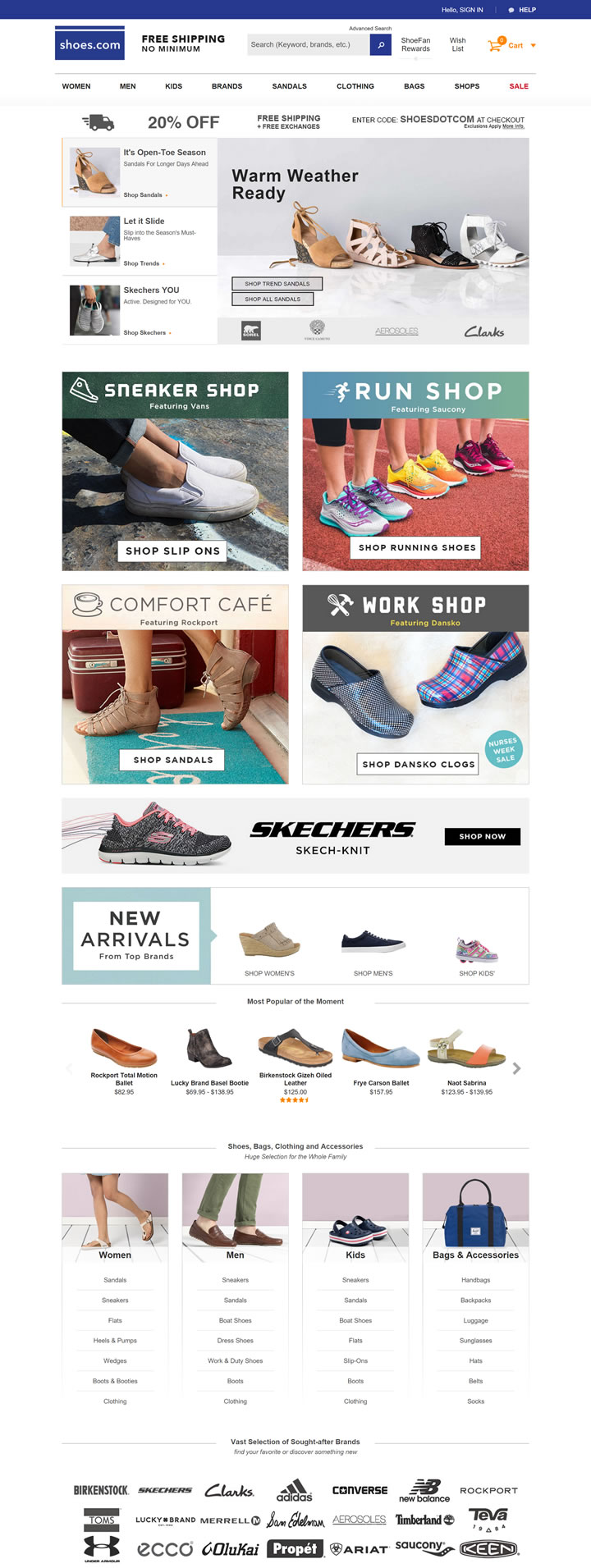 美國知名的網上鞋類及相關服裝零售商：Shoes.com 美國購物網站 MeetKK-MeetKK