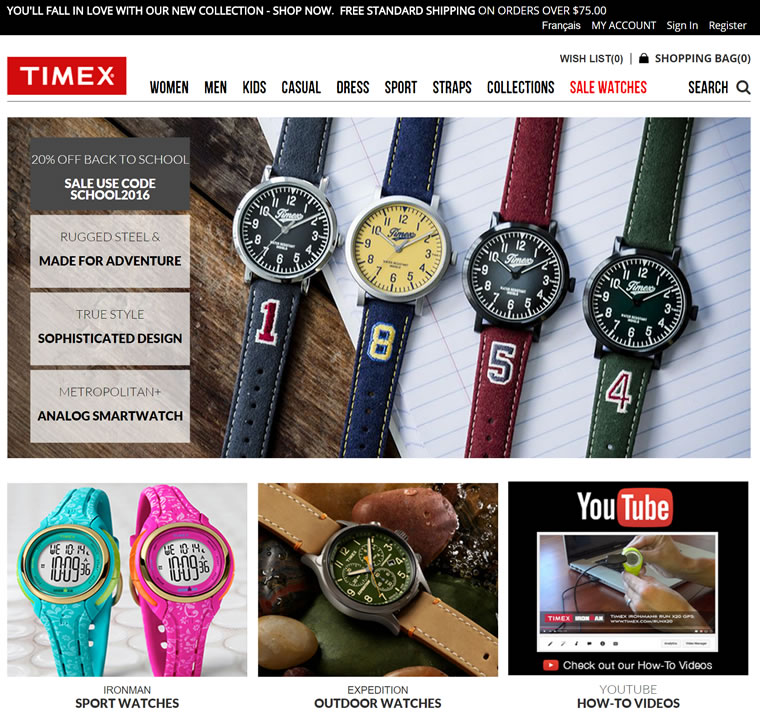 timex canada outlet store