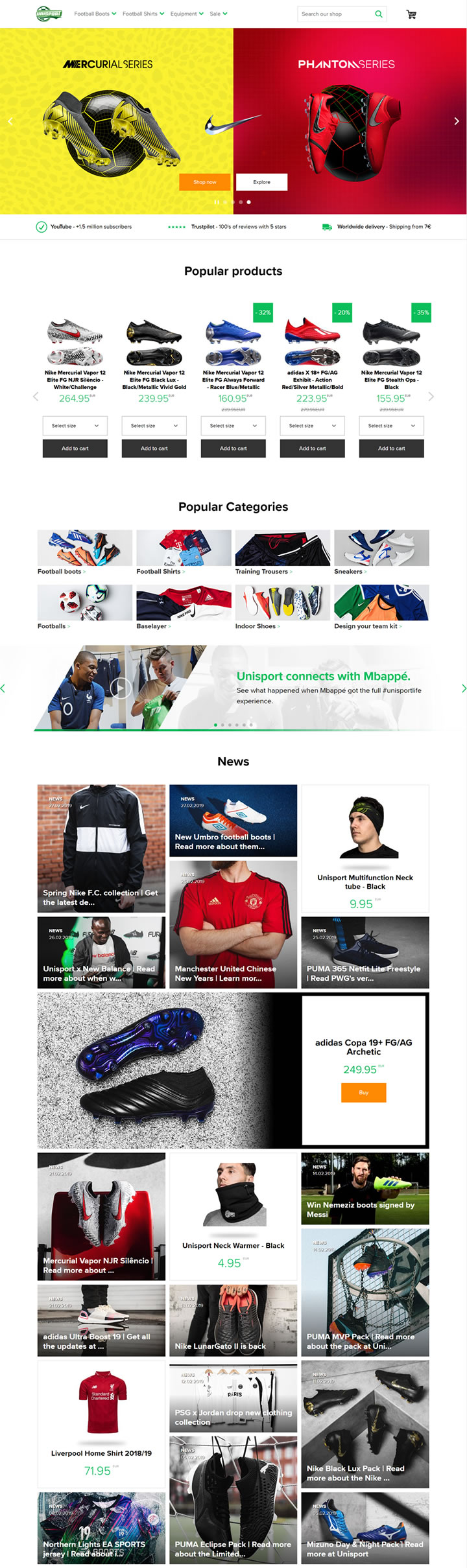世界上最好的足球商店：Unisport 英國購物網站 MeetKK-MeetKK