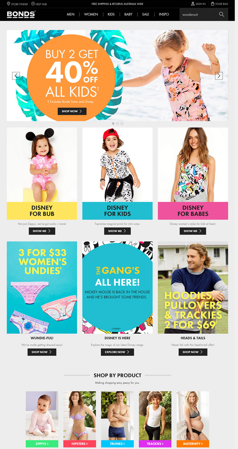 購買澳大利亞最好的服裝和內衣在線：BONDS 澳洲購物網站 MeetKK-MeetKK