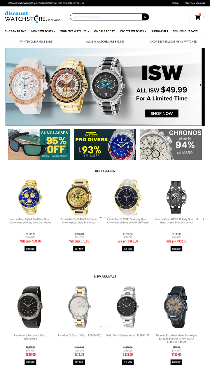 美國一傢著名的手表在線折扣網站：Discount Watch Store 美國購物網站 MeetKK-MeetKK