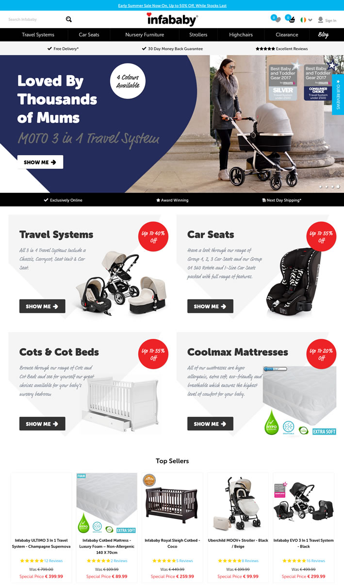 Infababy英國：嬰兒推車、Travel System嬰兒車和嬰兒汽車座椅銷售 英國購物網站 MeetKK-MeetKK