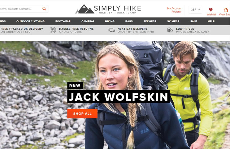 英國露營設備和戶外服裝購物網站：Simply Hike 英國購物網站 MeetKK-MeetKK