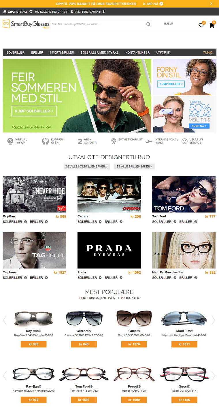 挪威太陽鏡和眼鏡網上商城：SmartBuyGlasses挪威 挪威購物網站 MeetKK-MeetKK