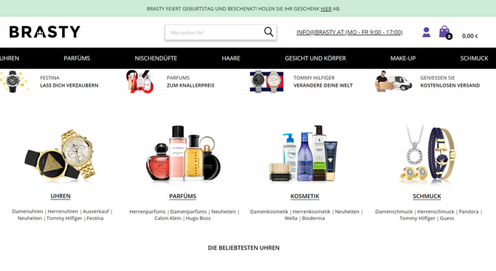 奧地利手表、香水、化妝品和珠寶購物網站：Brasty.at 奧地利購物網站 MeetKK-MeetKK