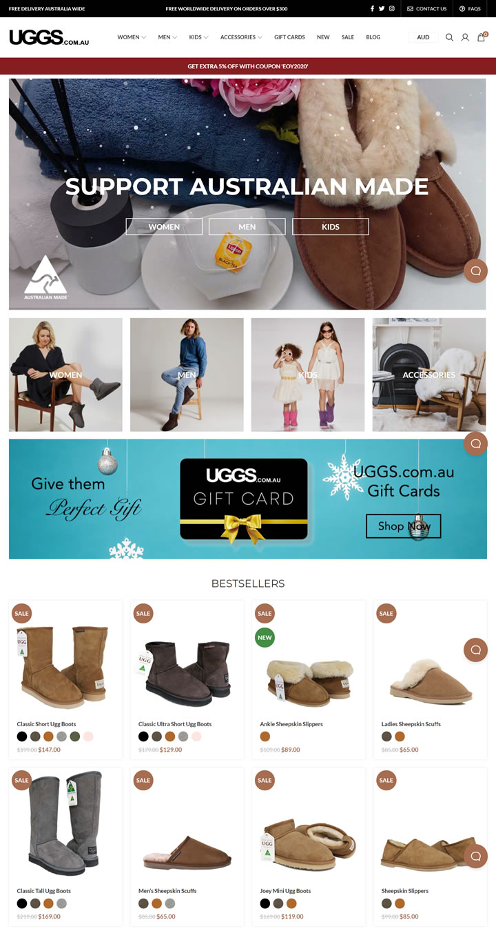 澳洲的UGG雪地靴超級市場：Uggs.com.au 澳洲購物網站 MeetKK-MeetKK