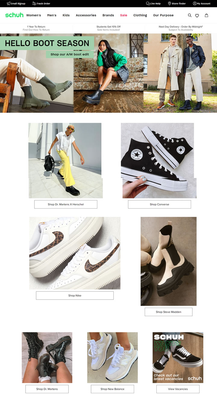 英國有名的鞋類零售商：Schuh 英國購物網站 MeetKK-MeetKK