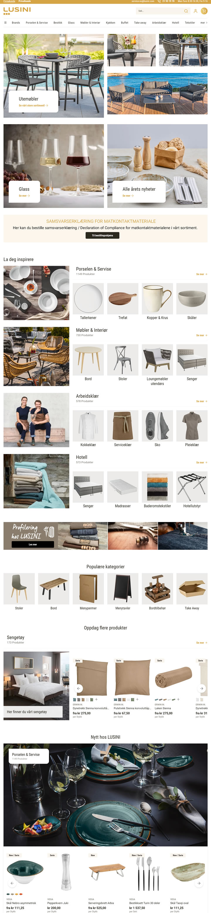 Lusini挪威：酒店、餐廳和商業廚房的設備和傢具 挪威購物網站 MeetKK-MeetKK